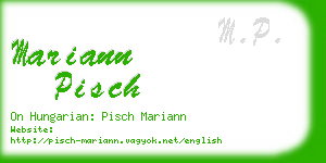 mariann pisch business card